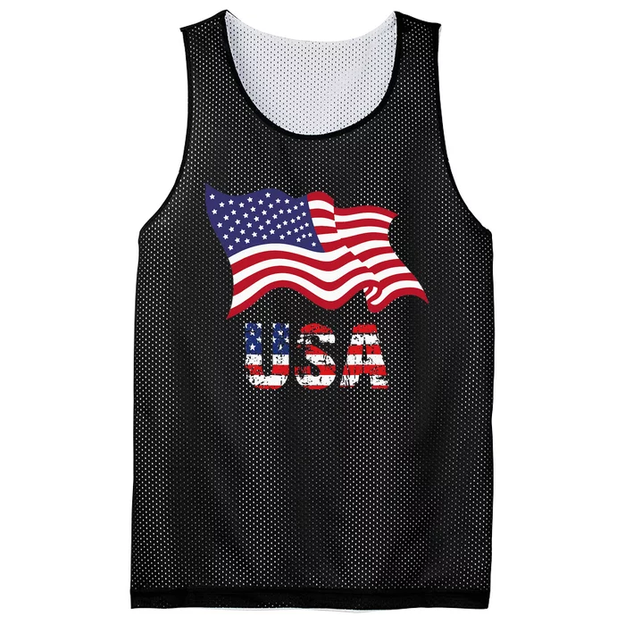 Usa Flag American United States Of America Mesh Reversible Basketball Jersey Tank