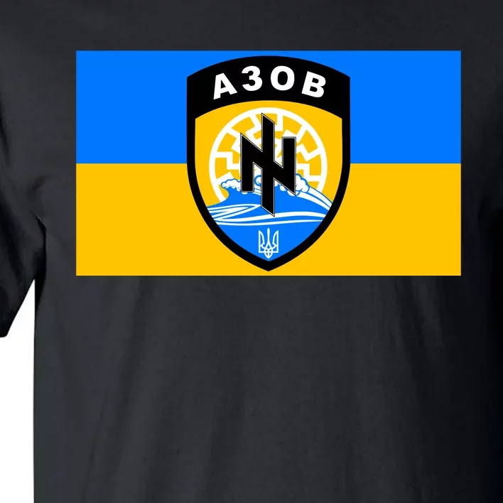 Ukraine Flag Azov Battalion A30B Shield Special Forces Tall T-Shirt