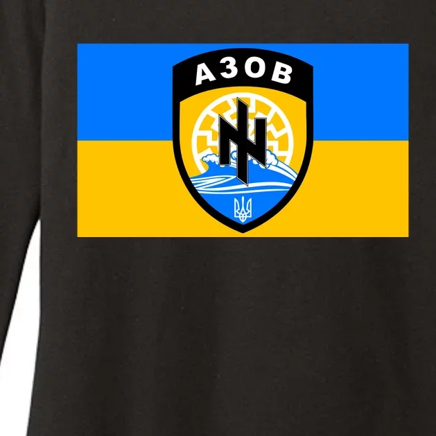 Ukraine Flag Azov Battalion A30B Shield Special Forces Womens CVC Long Sleeve Shirt