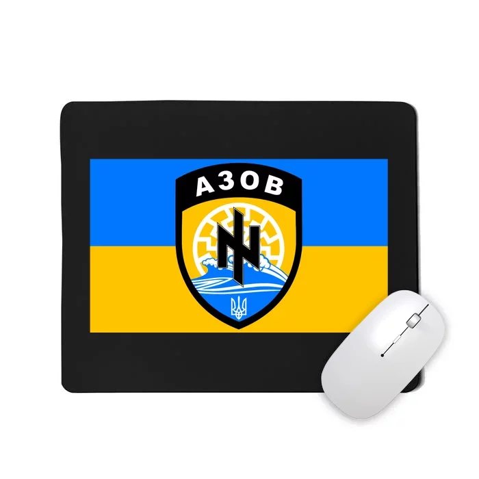 Ukraine Flag Azov Battalion A30B Shield Special Forces Mousepad