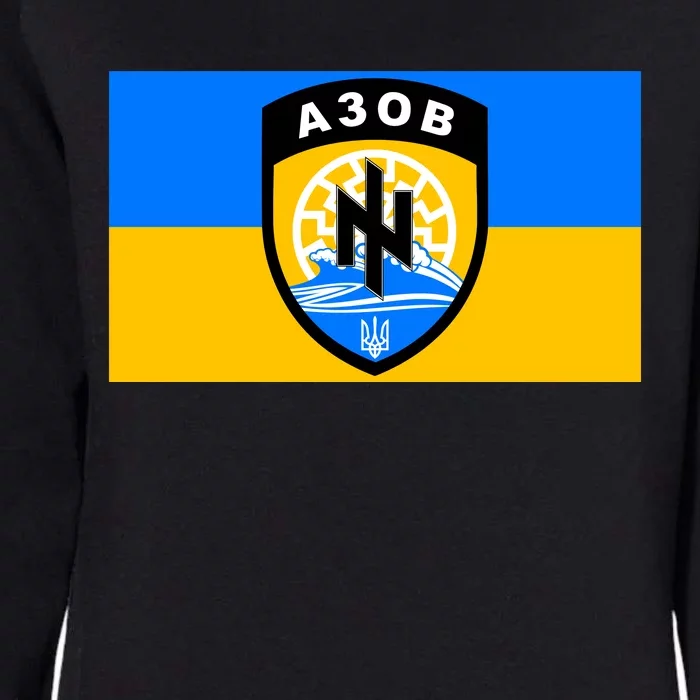 Ukraine Flag Azov Battalion A30B Shield Special Forces Womens California Wash Sweatshirt