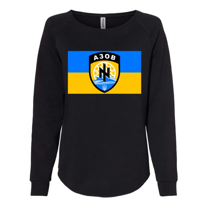 Ukraine Flag Azov Battalion A30B Shield Special Forces Womens California Wash Sweatshirt