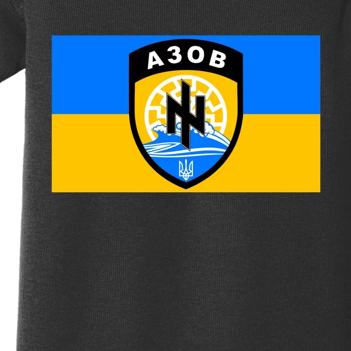 Ukraine Flag Azov Battalion A30B Shield Special Forces Baby Bodysuit