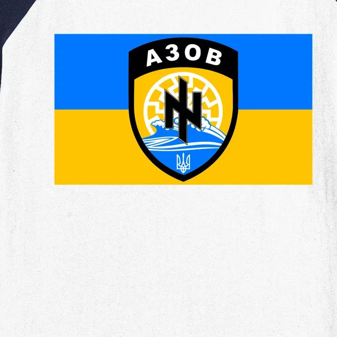 Ukraine Flag Azov Battalion A30B Shield Special Forces Baseball Sleeve Shirt