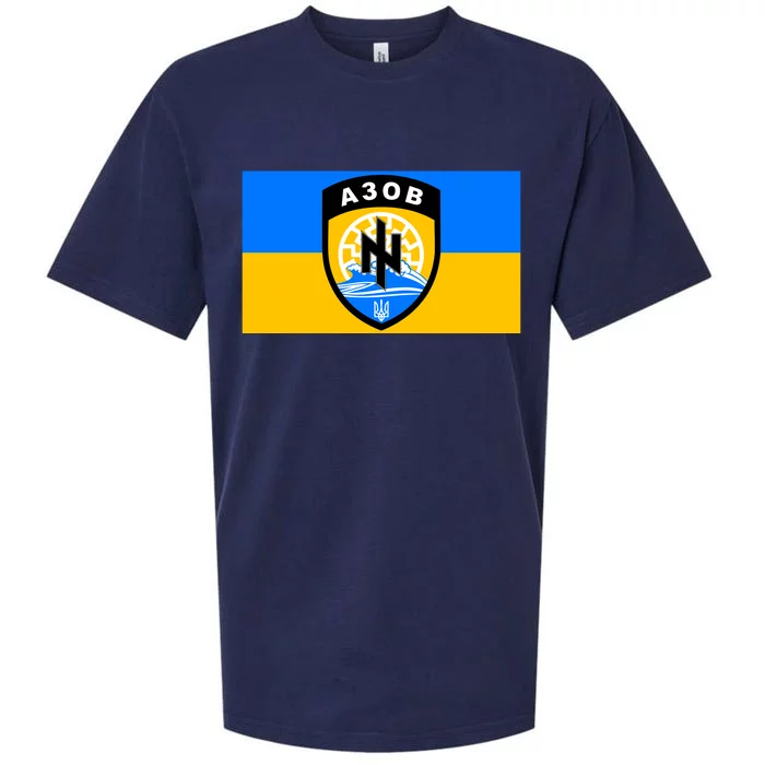 Ukraine Flag Azov Battalion A30B Shield Special Forces Sueded Cloud Jersey T-Shirt