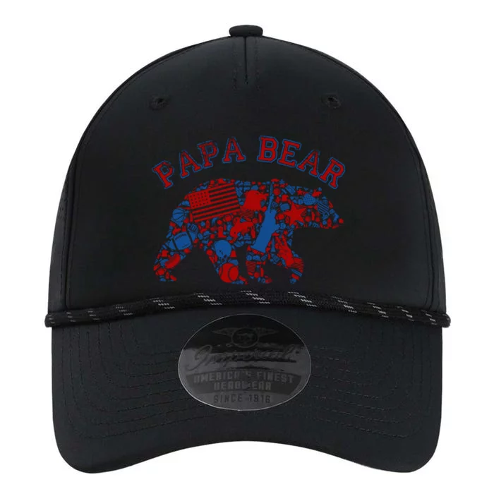 Usa Flag American Papa Bear Tank Gift Patriotic Funny Bro Funny Gift Performance The Dyno Cap