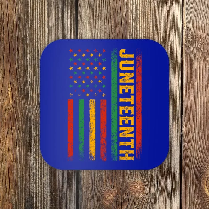 Usa Flag American African Juneteenth Black History Freedom Gift Coaster