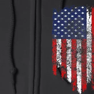 USA Flag American Flag United States of America 4th of July Full Zip Hoodie