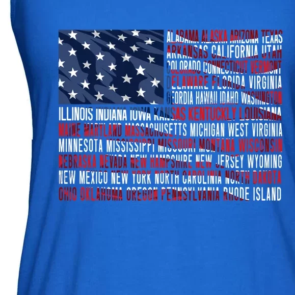 Usa Flag American Veterans Day Military Army Soldier Gift Ladies Essential Flowy Tank