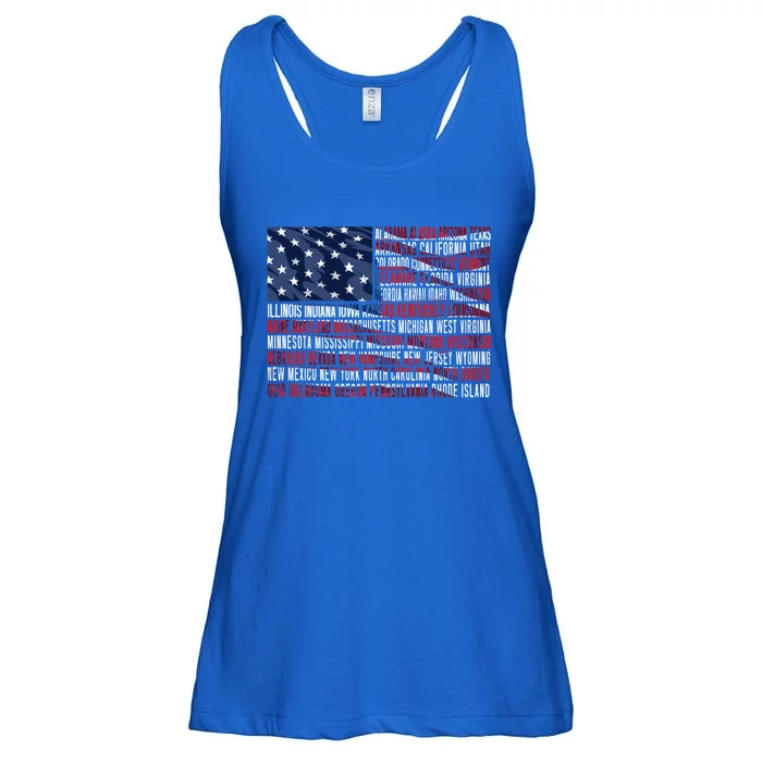 Usa Flag American Veterans Day Military Army Soldier Gift Ladies Essential Flowy Tank