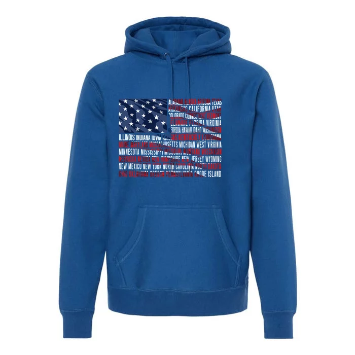 Usa Flag American Veterans Day Military Army Soldier Gift Premium Hoodie