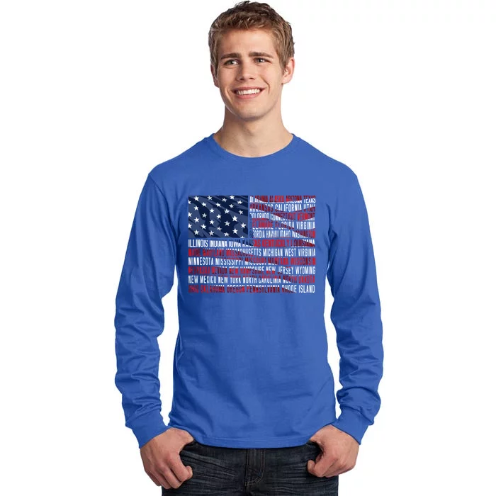 Usa Flag American Veterans Day Military Army Soldier Gift Tall Long Sleeve T-Shirt