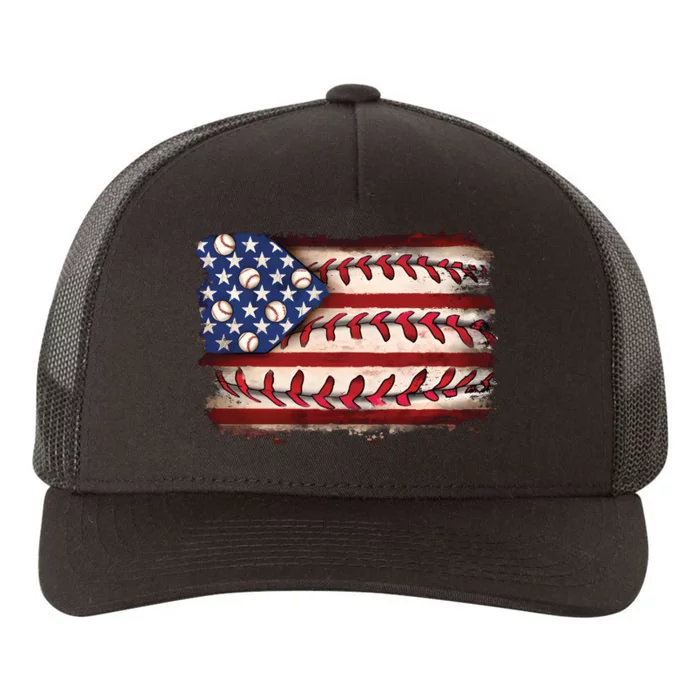 Usa Flag Baseball Patriotic American Yupoong Adult 5-Panel Trucker Hat