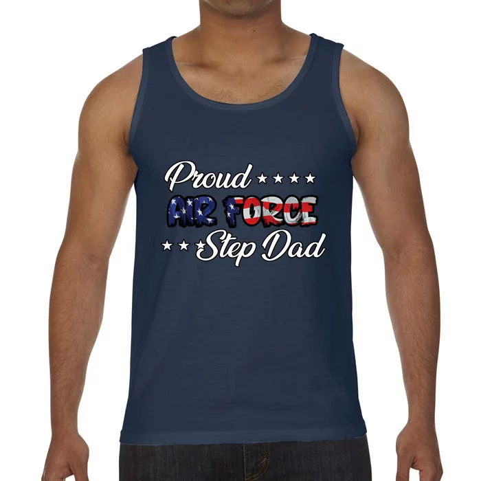 Us Flag Bold Proud Air Force Step Dad Gift Comfort Colors® Tank Top