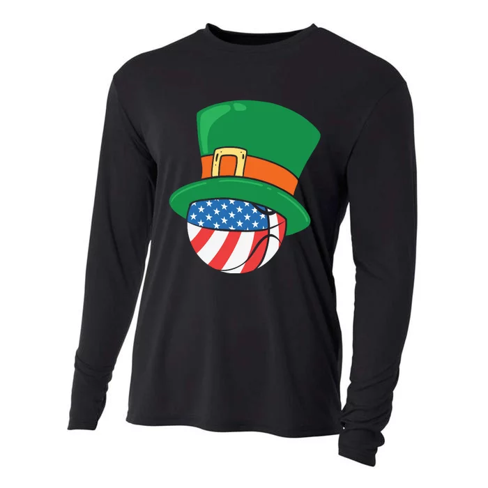 USA Flag Baseball Leprechaun Patrick Cooling Performance Long Sleeve Crew