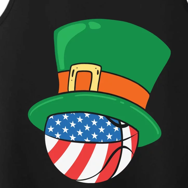 USA Flag Baseball Leprechaun Patrick Performance Tank