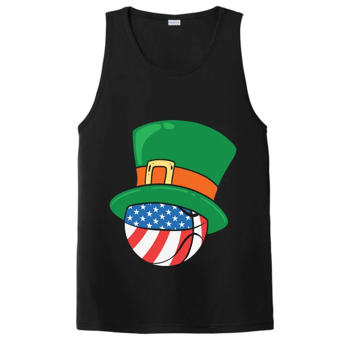 USA Flag Baseball Leprechaun Patrick Performance Tank