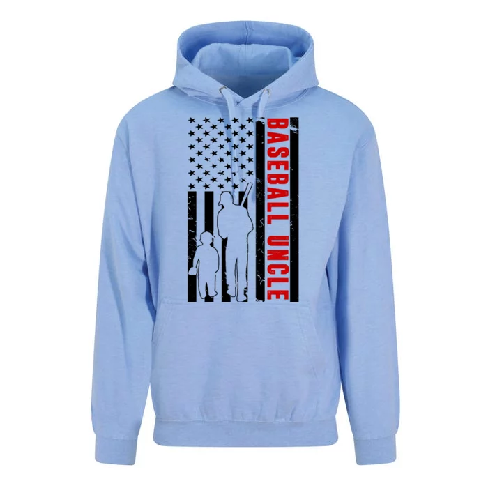 USA Flag Baseball Uncle Baseball Lover Baseball Uncle Gift Unisex Surf Hoodie