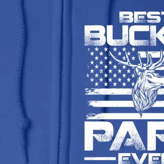 Usa Flag Best Buckin Papa Ever Deer Hunting Gift Full Zip Hoodie