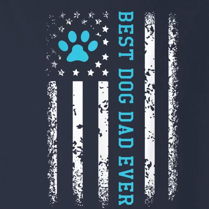 Usa Flag Best Dog Dad Ever American Puppy Lover Paw Fur Dad Dog Fathers Day Toddler Long Sleeve Shirt