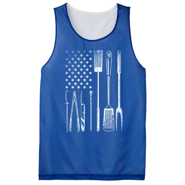 Usa Flag Barbecue Cute Gift Mesh Reversible Basketball Jersey Tank