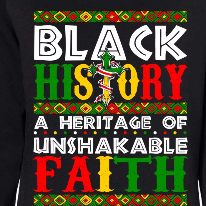 Unshakeable Faith Black History Month African Christian Gift Womens California Wash Sweatshirt