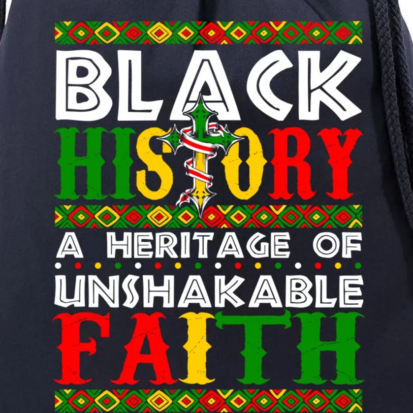 Unshakeable Faith Black History Month African Christian Gift Drawstring Bag