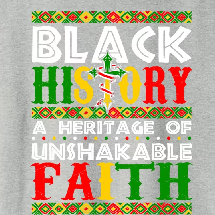 Unshakeable Faith Black History Month African Christian Gift Women's Crop Top Tee