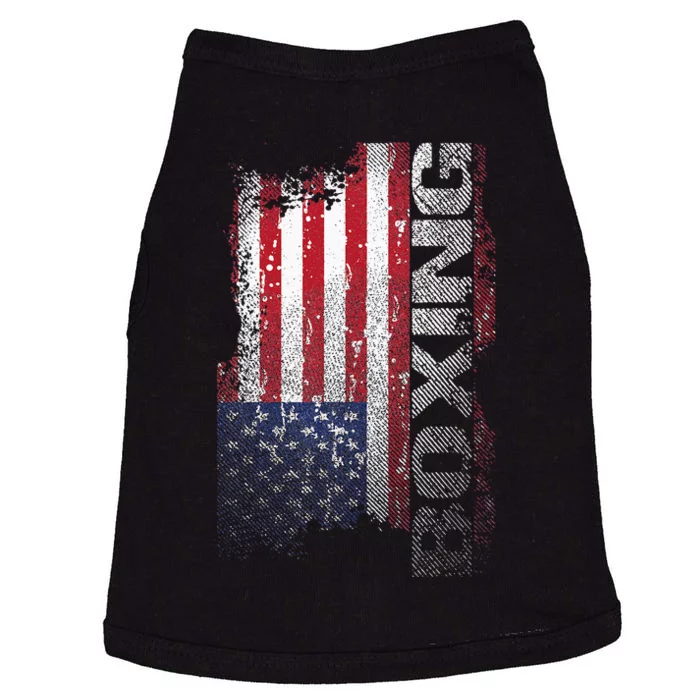 USA Flag Boxing  Boxer Gift Doggie Tank