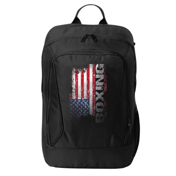 USA Flag Boxing  Boxer Gift City Backpack