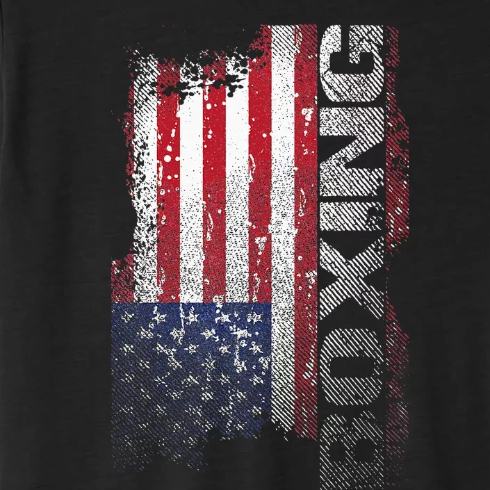 USA Flag Boxing  Boxer Gift ChromaSoft Performance T-Shirt