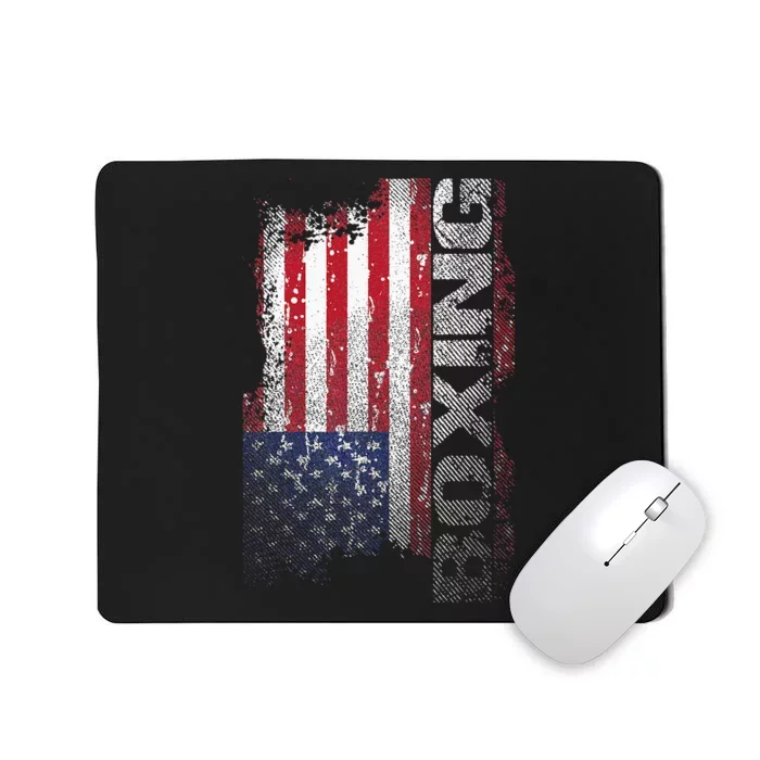 USA Flag Boxing  Boxer Gift Mousepad