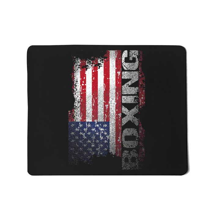 USA Flag Boxing  Boxer Gift Mousepad