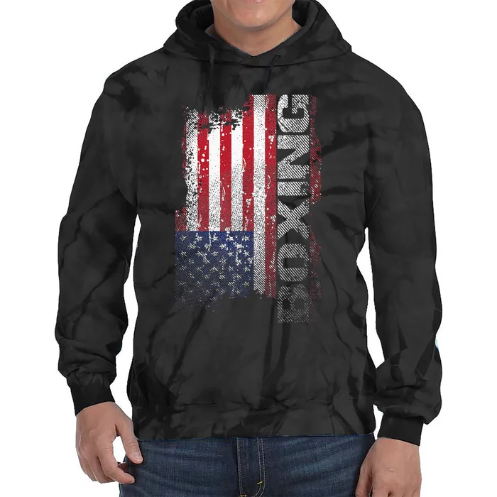 USA Flag Boxing  Boxer Gift Tie Dye Hoodie