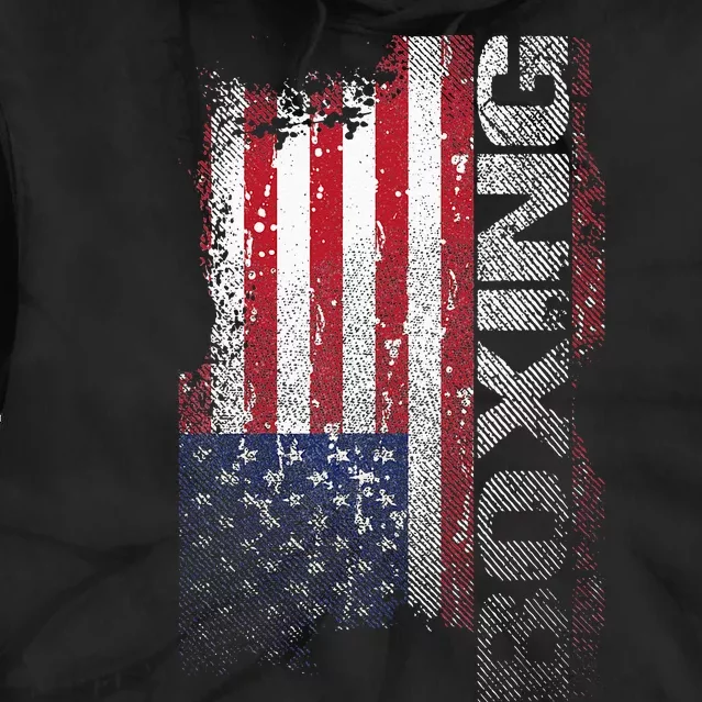 USA Flag Boxing  Boxer Gift Tie Dye Hoodie