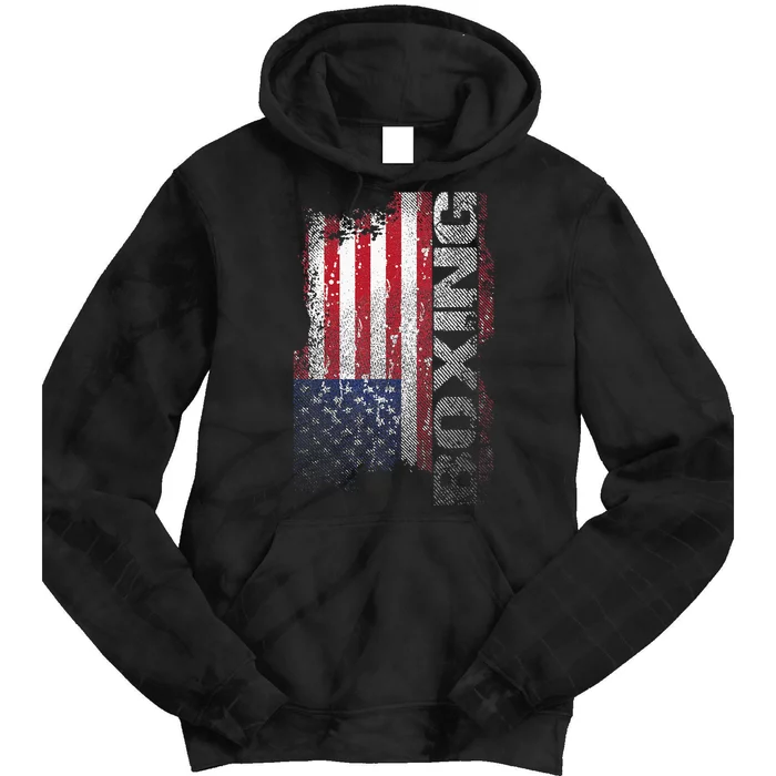 USA Flag Boxing  Boxer Gift Tie Dye Hoodie