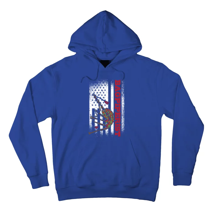 Us Flag Bagpiperist Gift Hoodie