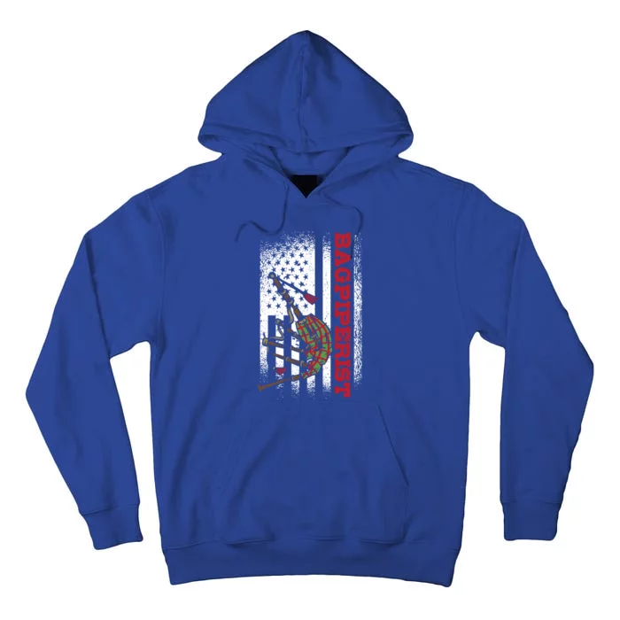 Us Flag Bagpiperist Gift Tall Hoodie