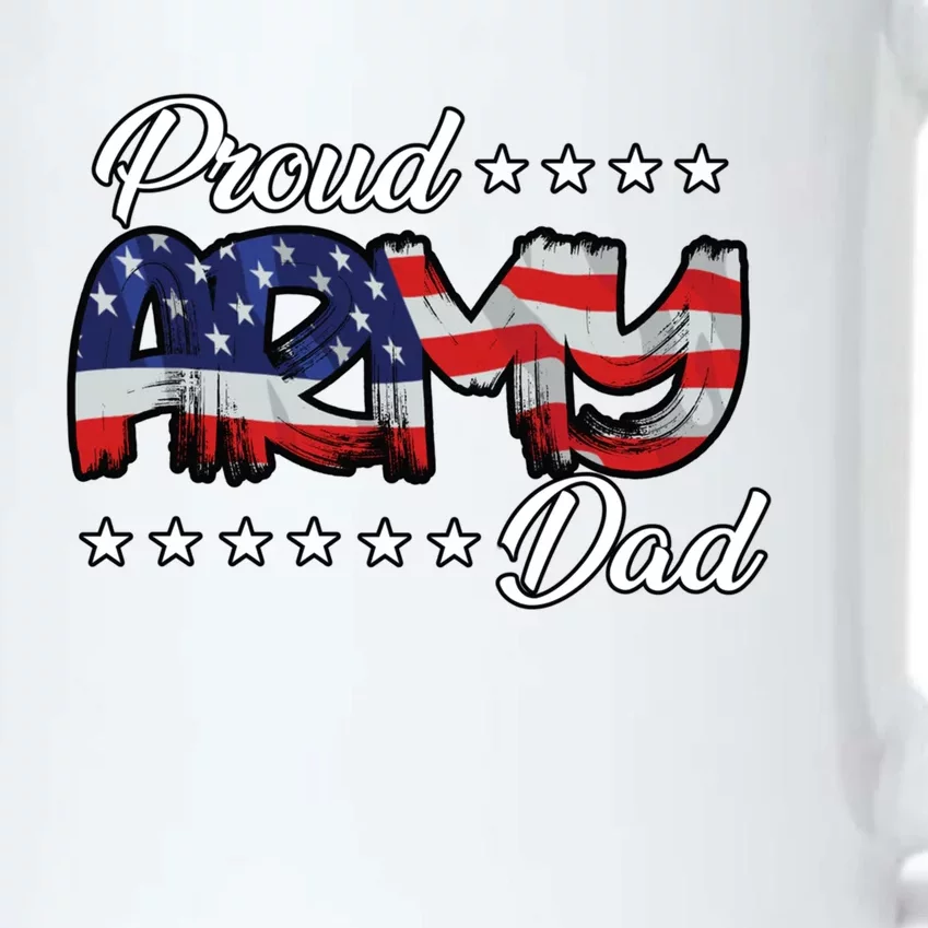 Us Flag Bold Proud Army Dad Cool Gift Black Color Changing Mug