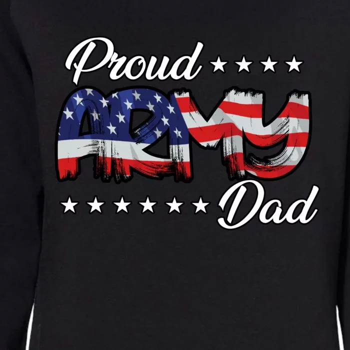 Us Flag Bold Proud Army Dad Cool Gift Womens California Wash Sweatshirt