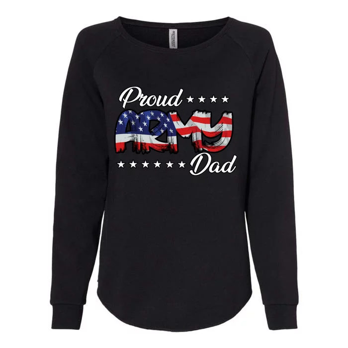 Us Flag Bold Proud Army Dad Cool Gift Womens California Wash Sweatshirt