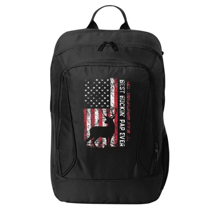 USA Flag Best Buckin Pap Ever Deer Hunting Fathers Day City Backpack