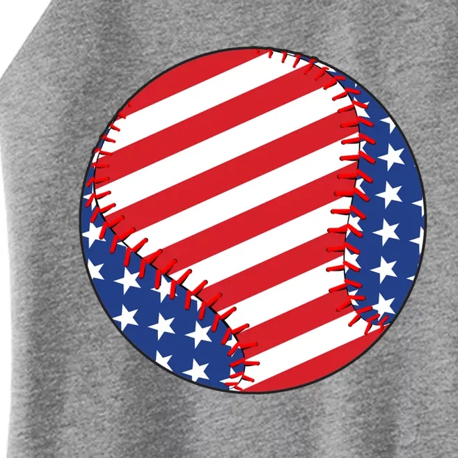 Usa Flag Baseball Funny Baseball Lover Gift Women’s Perfect Tri Rocker Tank