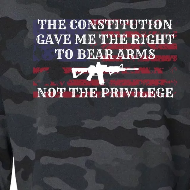 Usa Flag Constitution 2a Tee Right Not The Privilege Gift Cropped Pullover Crew