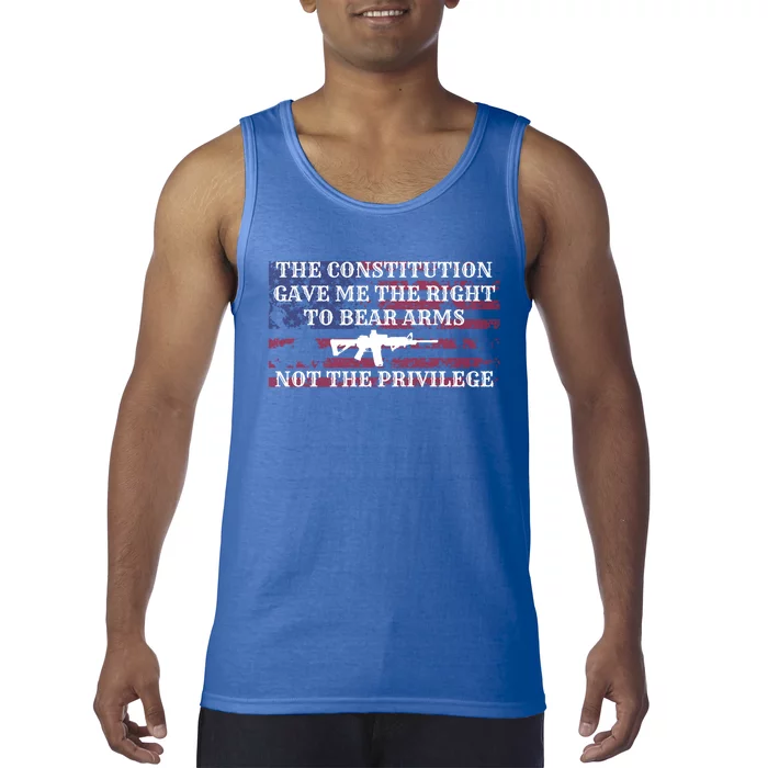 Usa Flag Constitution 2a Tee Right Not The Privilege Gift Tank Top