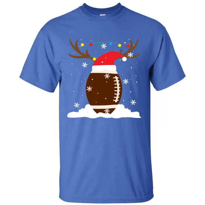 Usa Football Christmas Winter Reindeer Gift Tall T-Shirt