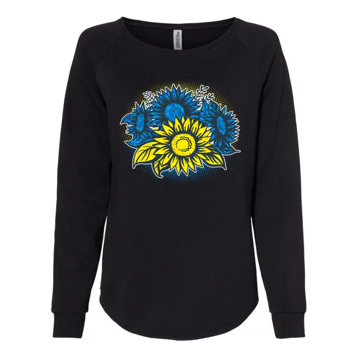 Ukrainian Flag Colors Sunflowers Stand With Ukraine Womens California Wash Sweatshirt