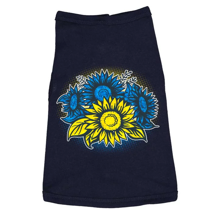 Ukrainian Flag Colors Sunflowers Stand With Ukraine Doggie Tank