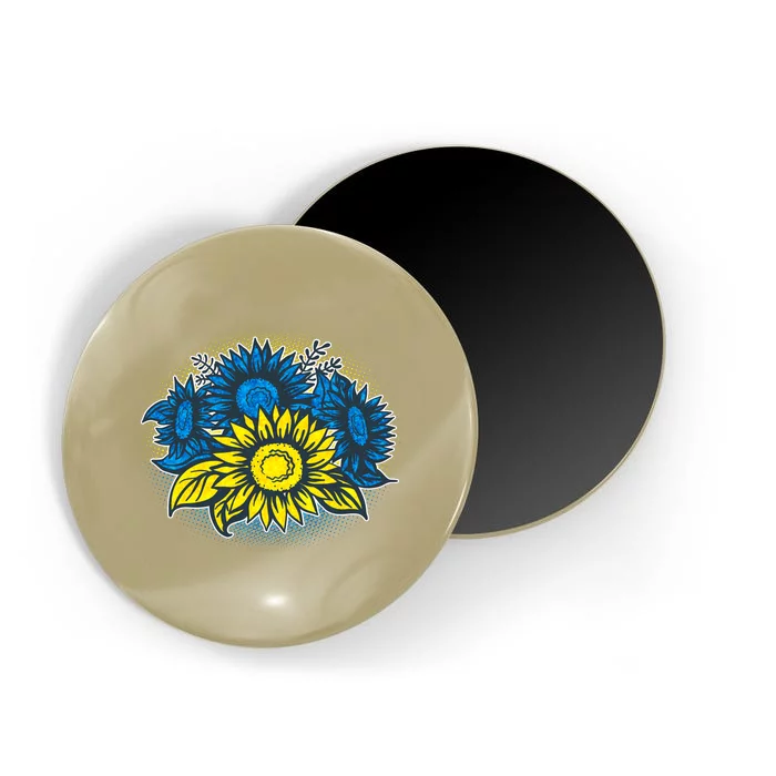 Ukrainian Flag Colors Sunflowers Stand With Ukraine Magnet