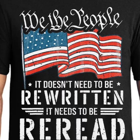 US Flag Constitution of the USA Needs To Be Reread Pajama Set